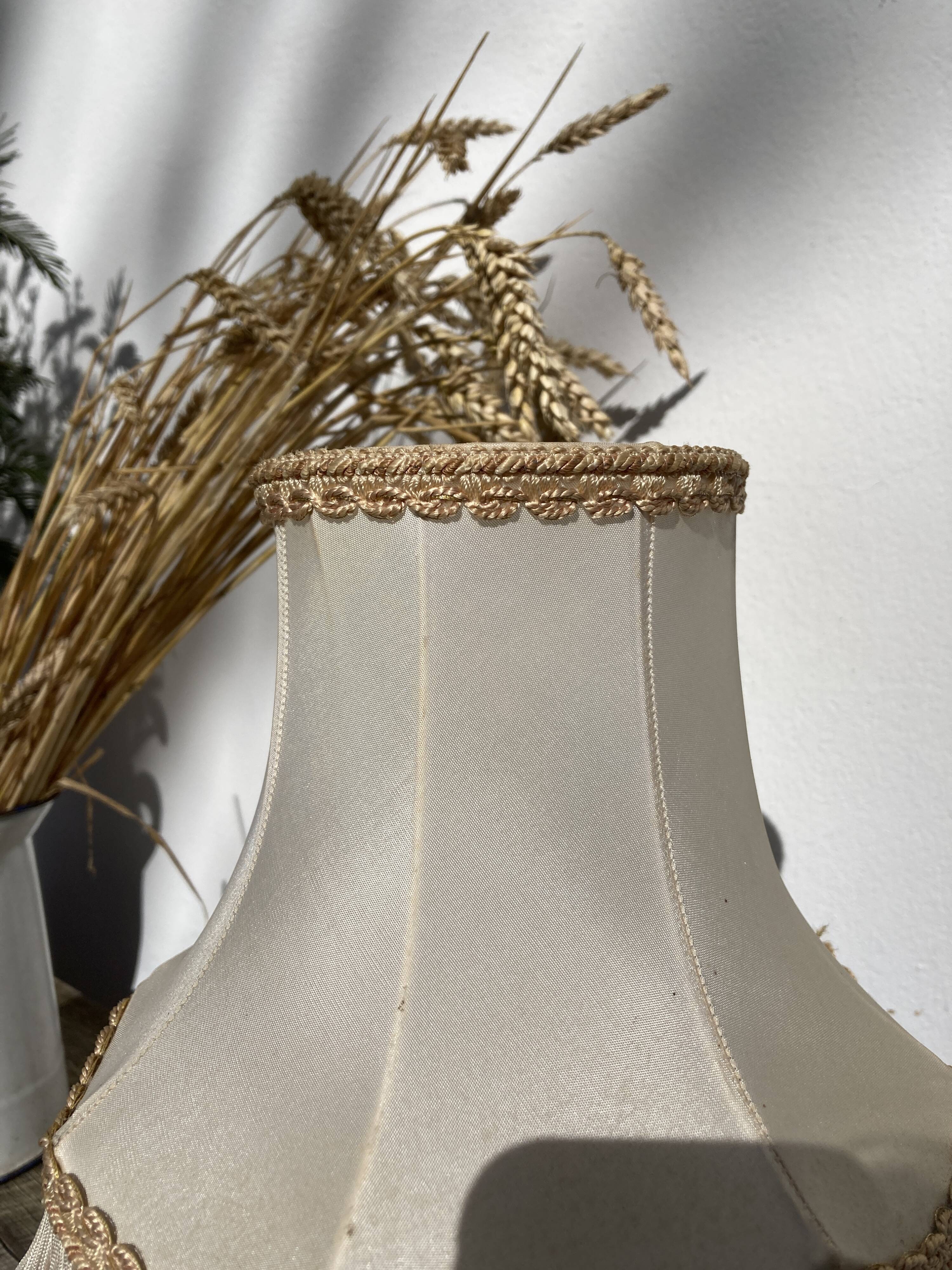 Marble table lamp and antique golden column