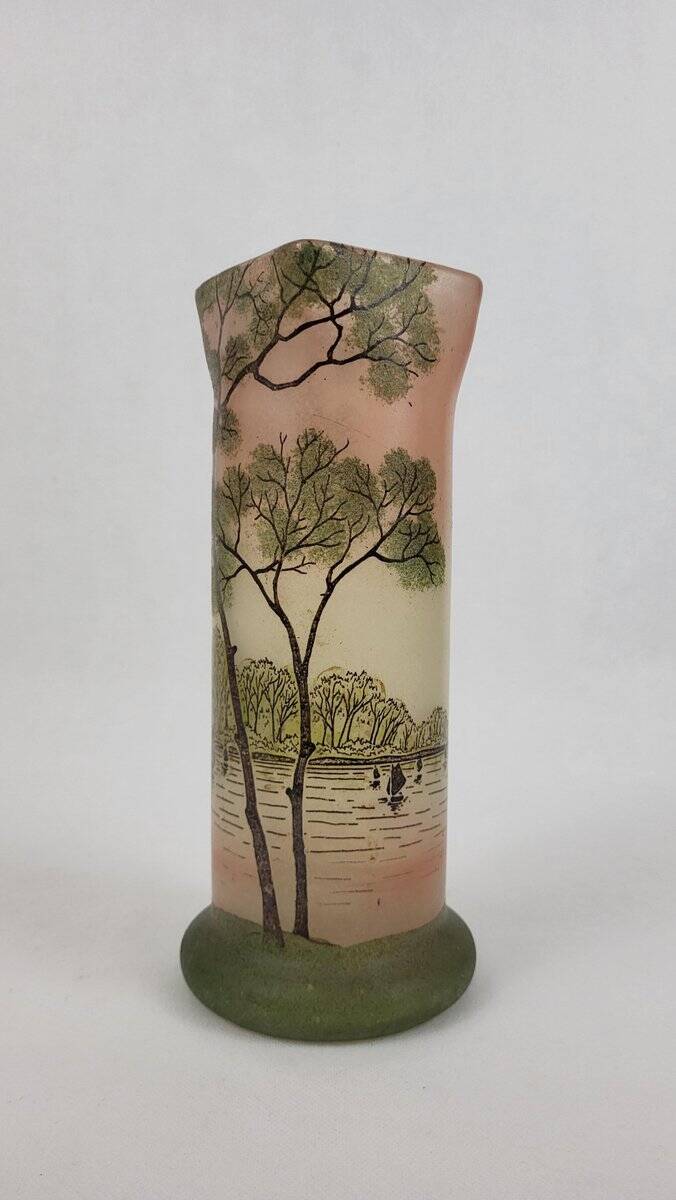 Legras Enameled Glass Vase, 1900s