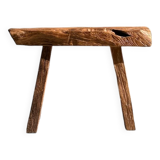 Small organic bench in upcycled Asian teak quadripod - Sungai