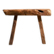 Small organic bench in upcycled Asian teak quadripod - Sungai