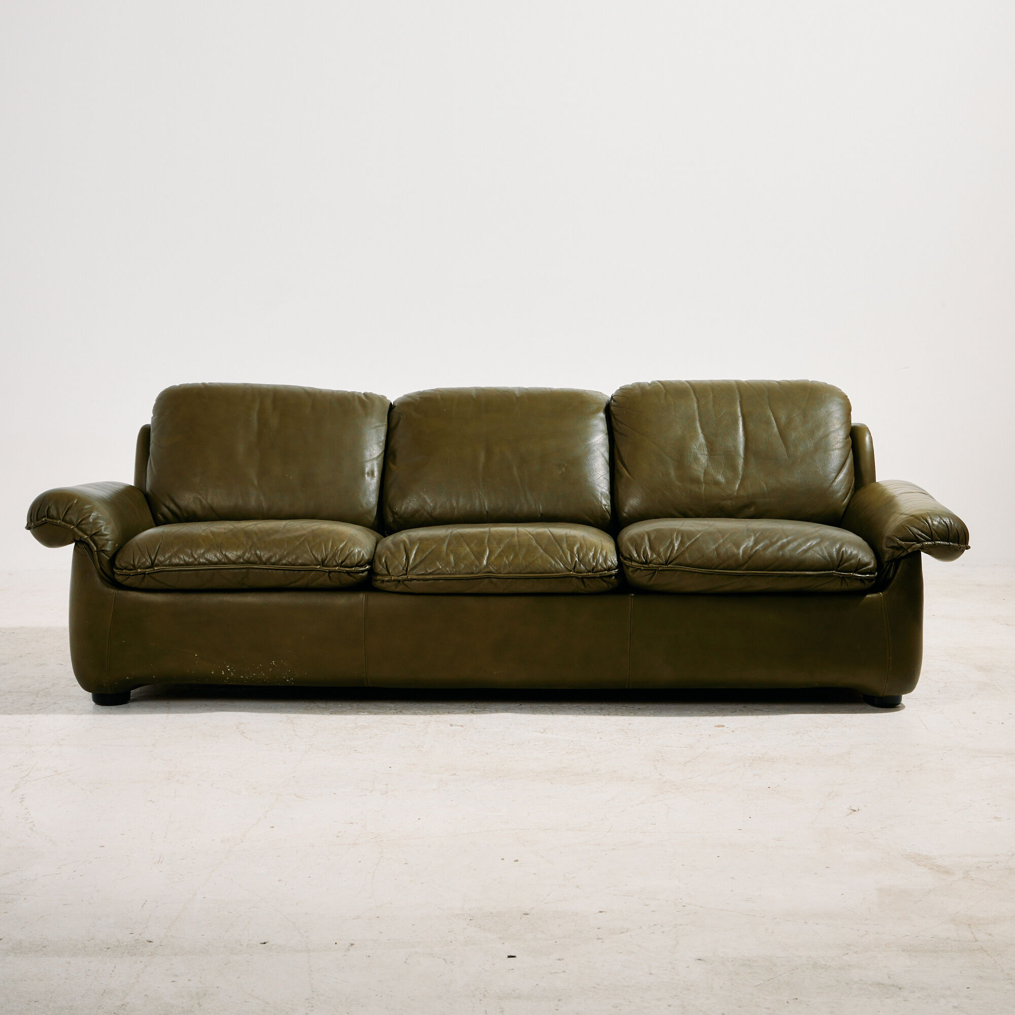 Leather sofa set, 3-piece set