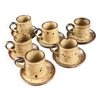 Rock stoneware coffee cups and saucers