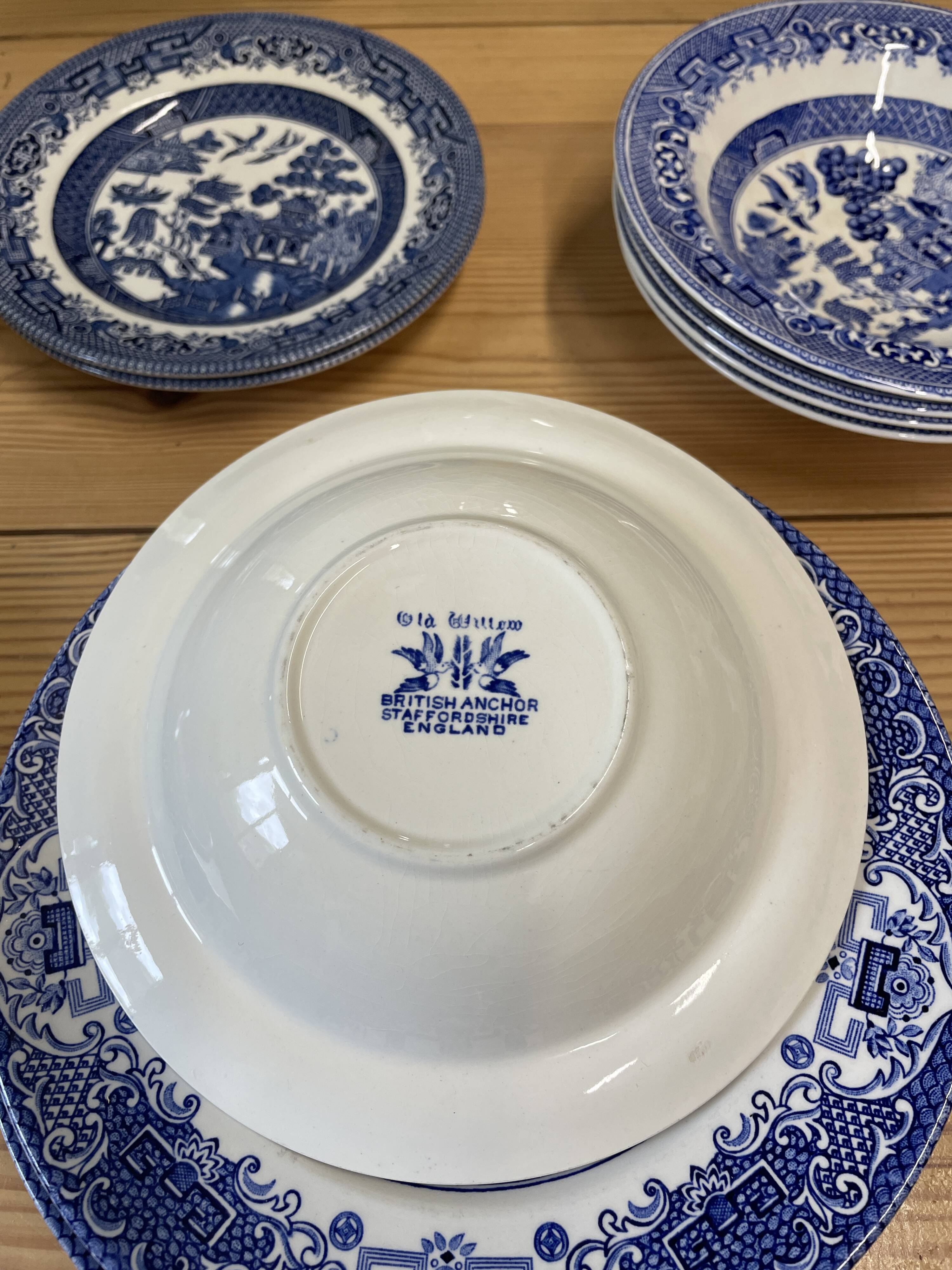 Service à thé anglais Vieux saule Staffordshire