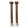 19th Century Italian Architectural Corinthian Wood Columns on Sandstone Plinths, Set of 2