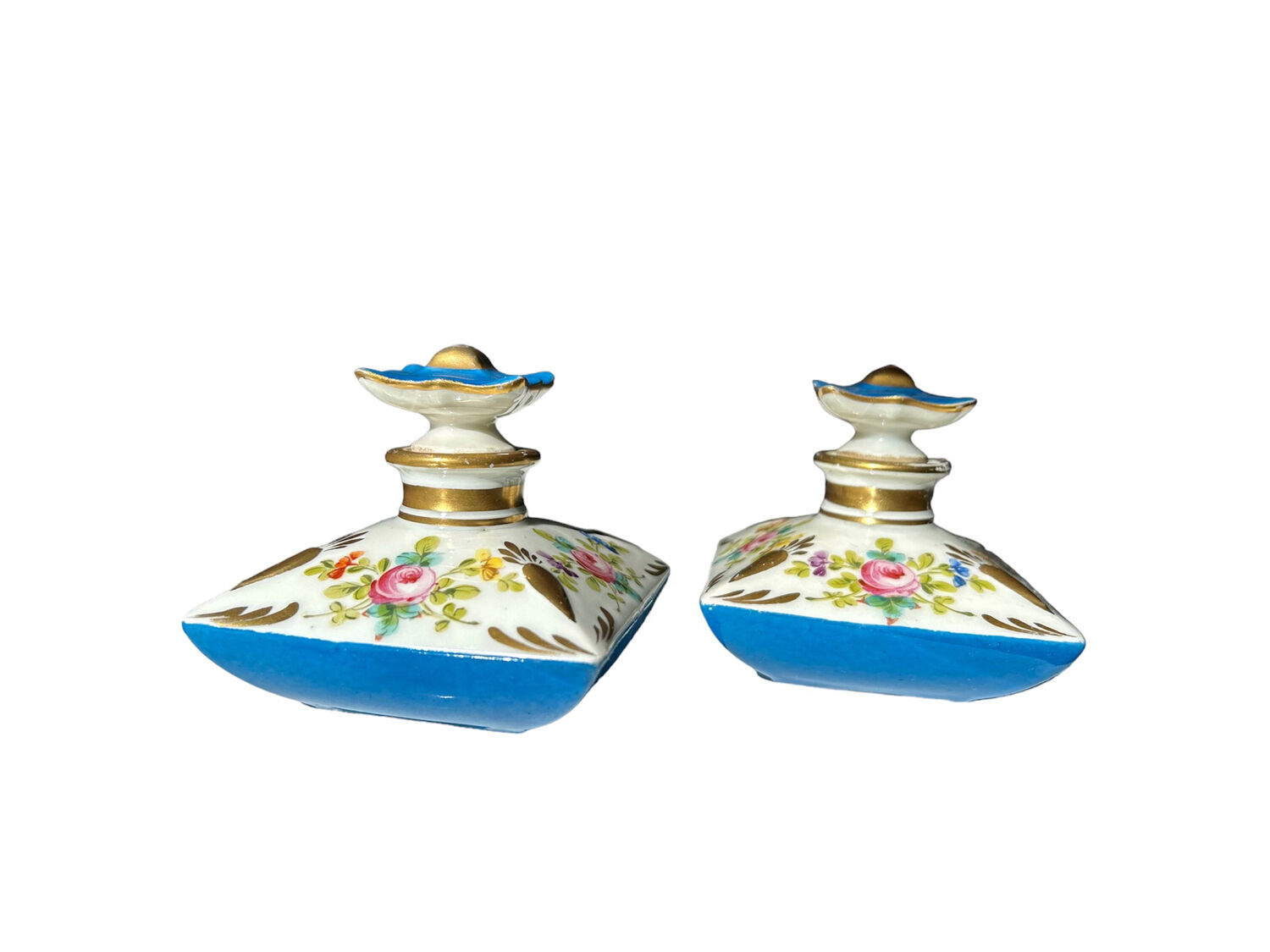 Pair of perfume vial in sèvres porcelain