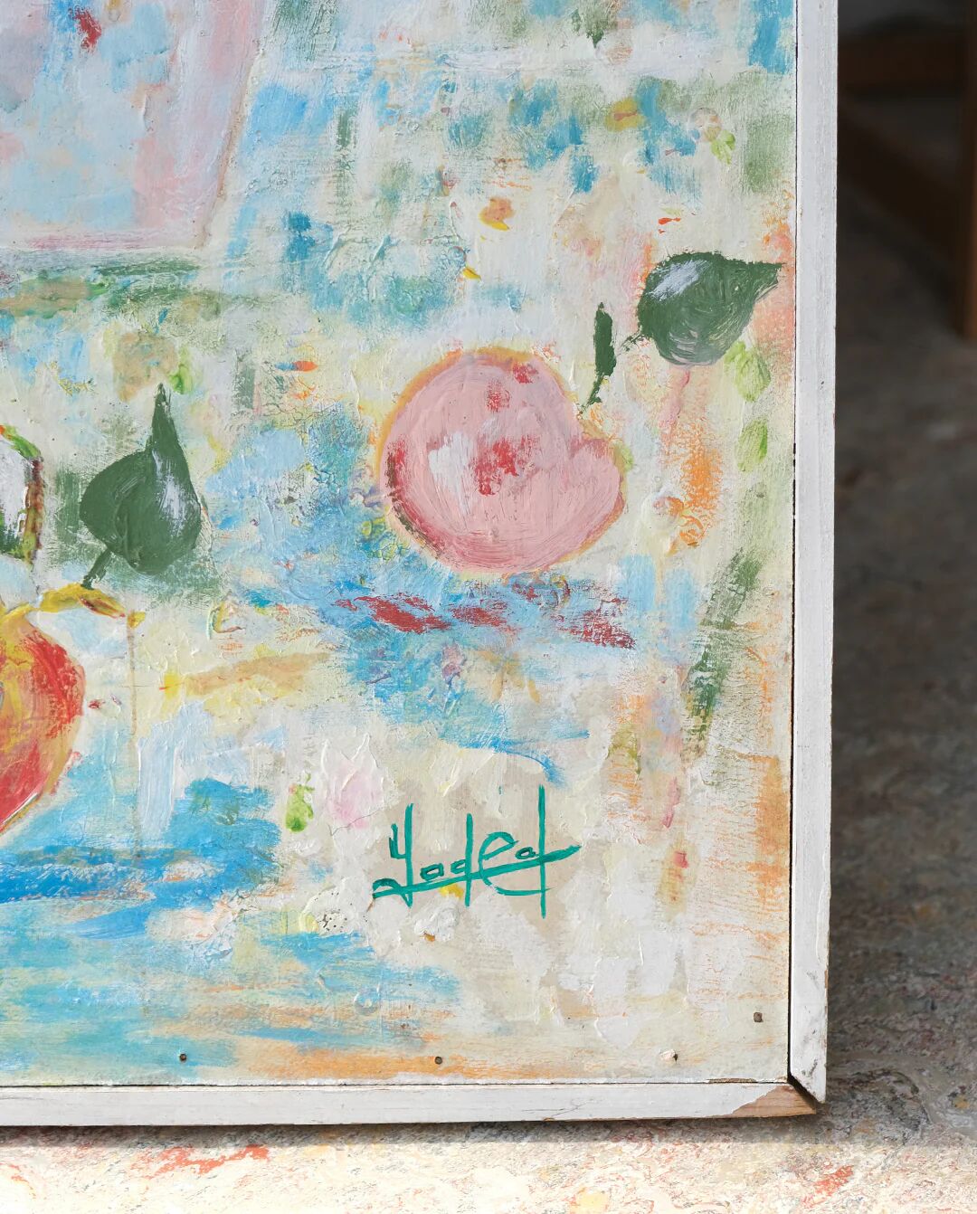 Still life with a bowl of fruit