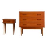 Commode et chevet scandinave années 50/60 vintage teck