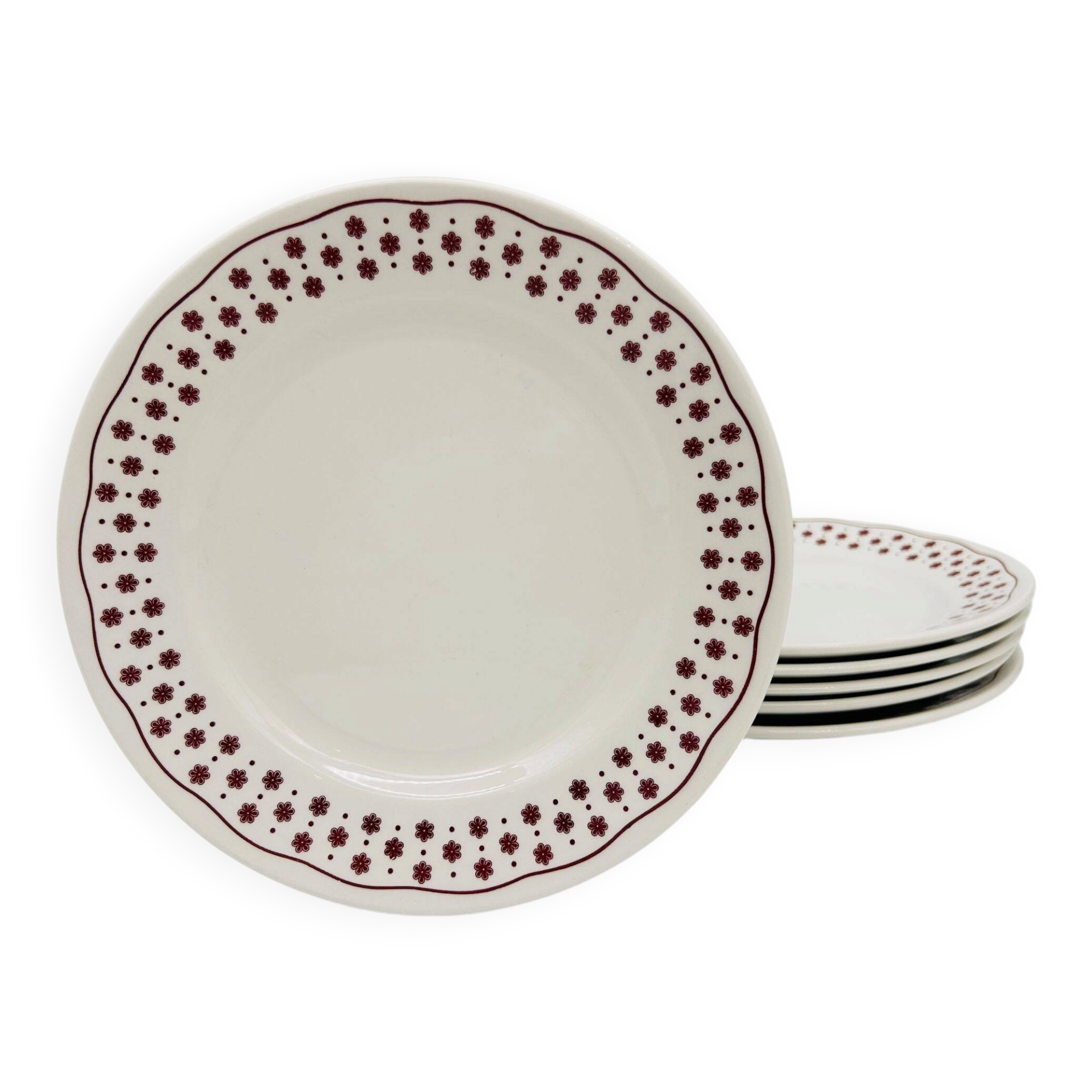 6 dessert plates "Nuova Fontebasso", Italy.