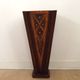 French antique oak tin-lined hand-carved umbrella stand with flower decoration.