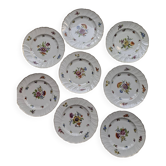 8 antique fine porcelain plates from Saxony