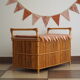 Vintage rattan chest bench