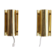 Pair of Scandinavian brass wall lamps from Falkenberg 1970