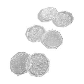 6 crystal verres dessous