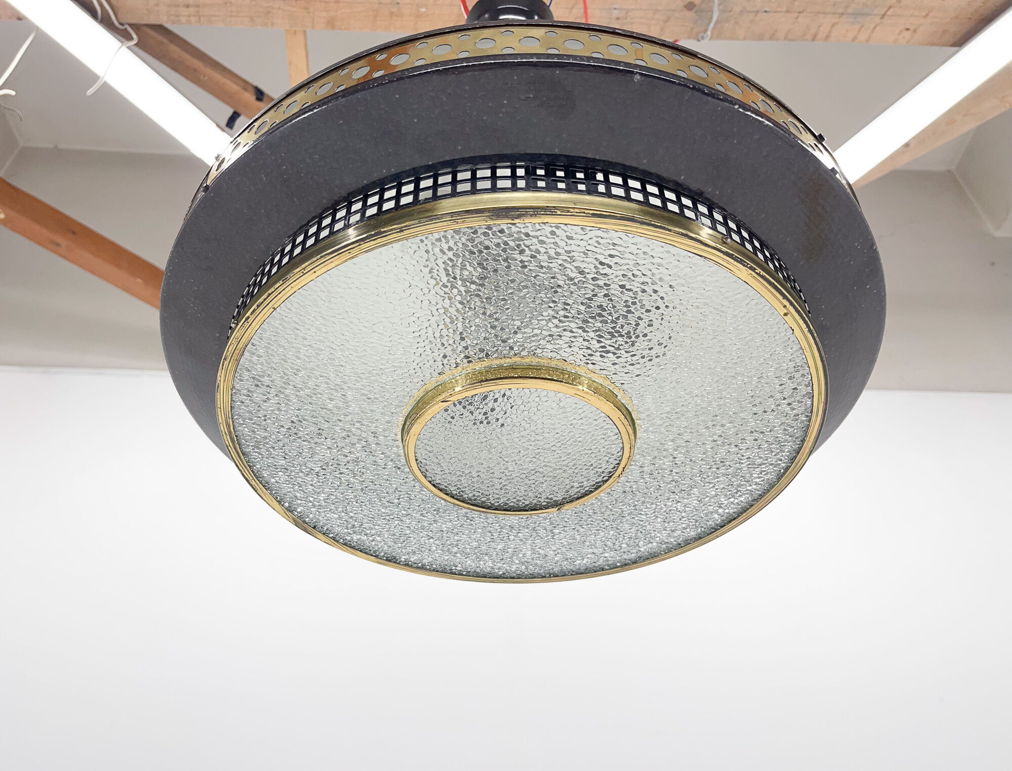 Space Age Metal Pendant by LUDIB Bratislava, Czechoslovakia, 1960's