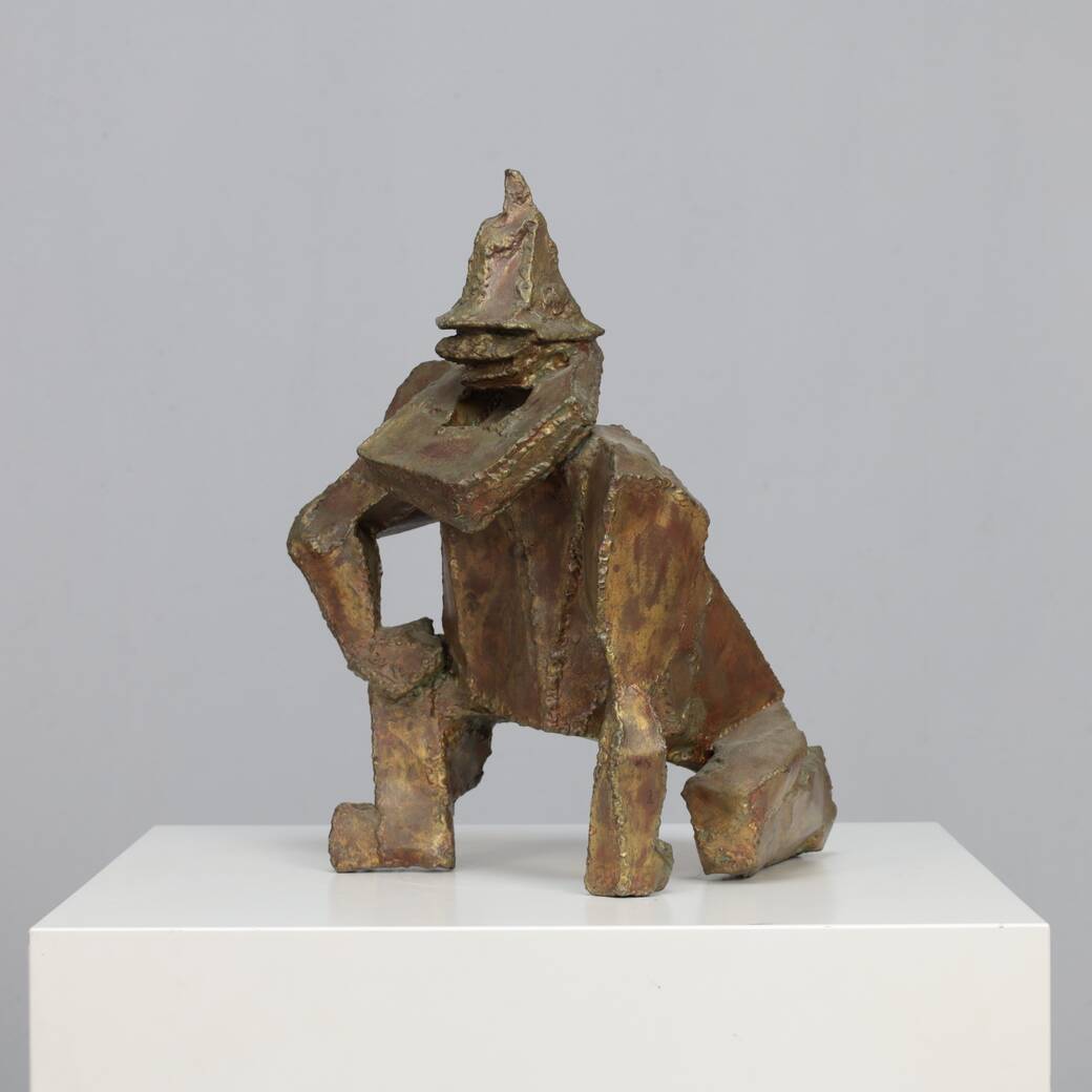 “Starke Jâan” sculpture in welded steel by Louk van Meurs, Netherlands, c. 1970s