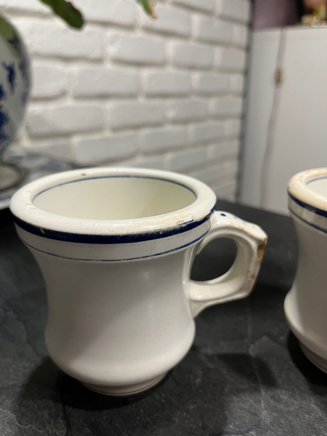 Paire tasses brulots XIXeme