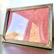 Metal frame in gold colored brass