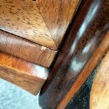 Chest of drawers old marquetry marble top style louis xvi