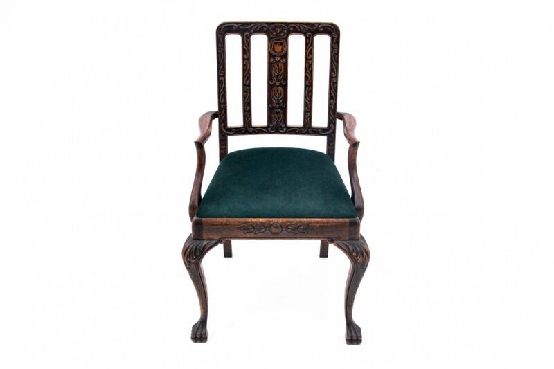 Chippendale style armchair, circa 1900. After renovation.