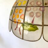 Mother-of-pearl and brass pendant light