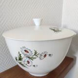 Vercor earthenware soup tureen with daisy decor