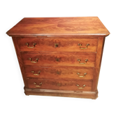 Small Louis Philippe chest of drawers with cut corners.