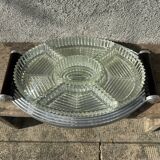 Antique mirrored tray for aperitif, old aperitif server