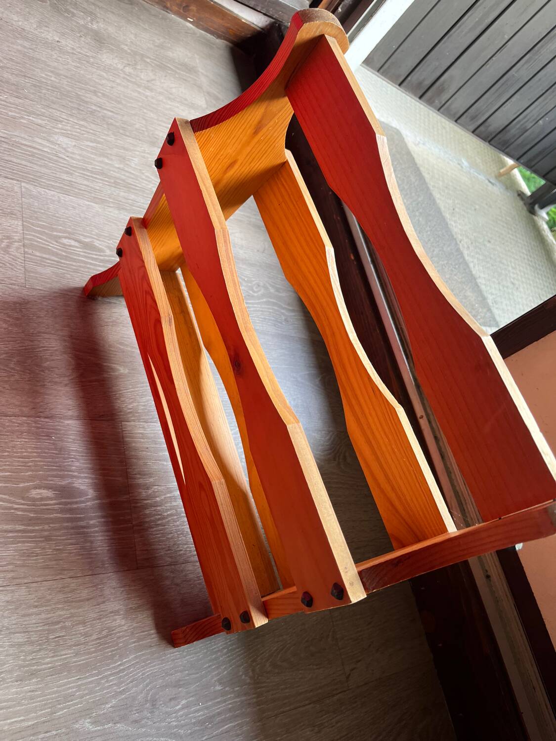 Solid pine magazine rack