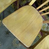 Suite of 6 bistro chairs signed "baumann"