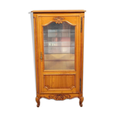 Provençal Louis XV style cherrywood display cabinet, 20th century