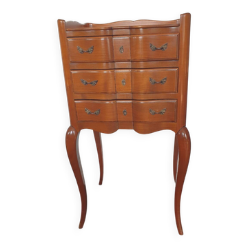 Louis XV style bedside table with 3 drawers.