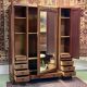Dressing art deco walnut wardrobe