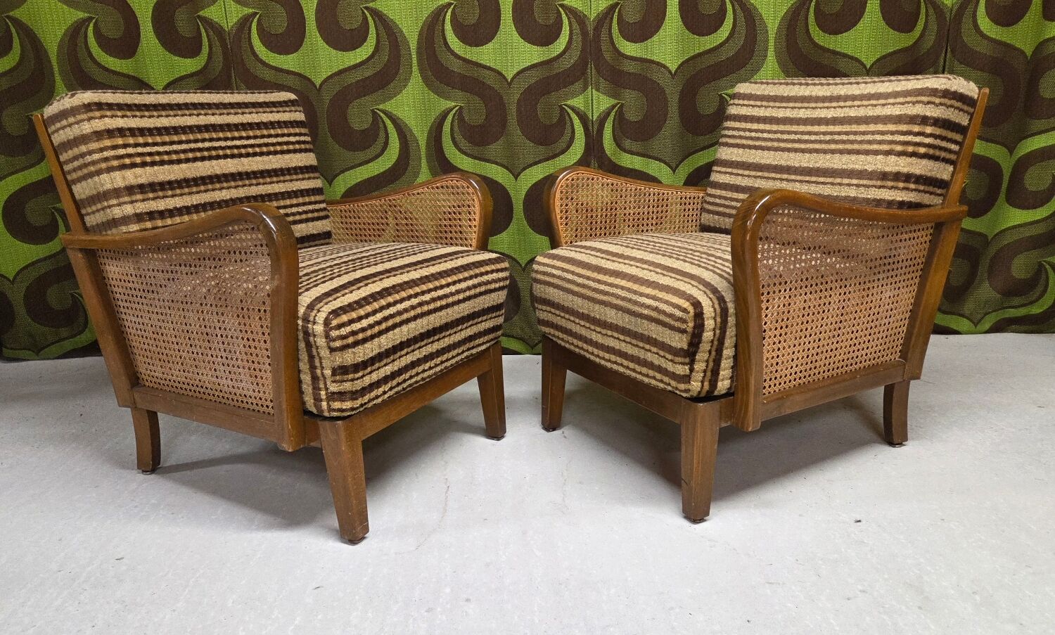 Art Deco armchair pair 1950