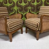 Art Deco armchair pair 1950