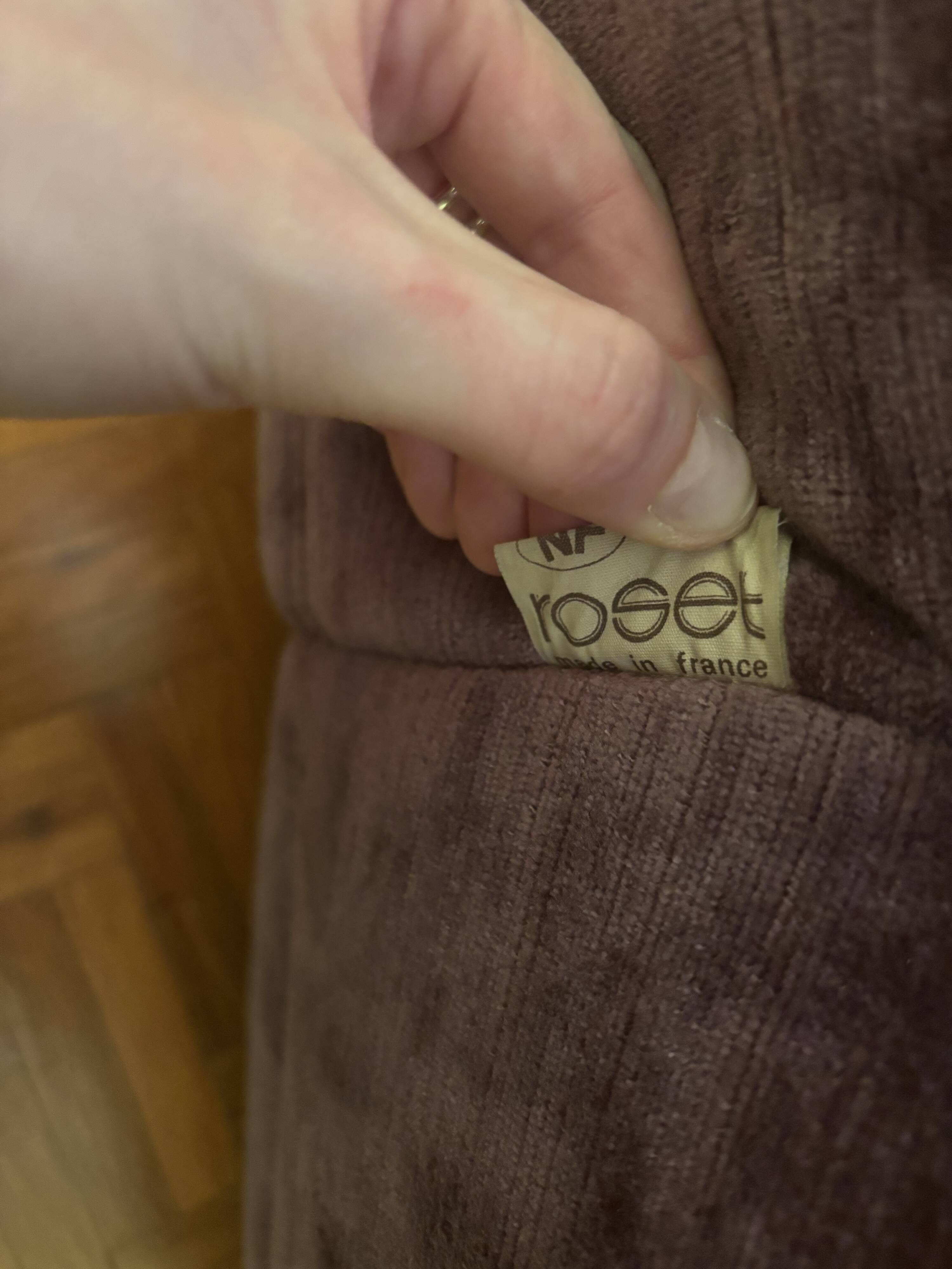 Togo purple sofa set - 2-seater sofa and corner armchair