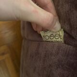 Togo purple sofa set - 2-seater sofa and corner armchair