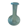 Vase soliflore old glass bluish round belly