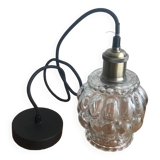 Pendant Light With Vintage Glass Globe Electrical System New