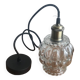 Suspension Avec Globe En Verre Vintage Système Électrique Neuf