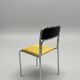 Vintage tubular chair in chrome, skai and yellow velvet, 1970s.