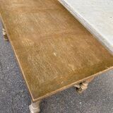 Table à manger de ferme extensible renaissance espagnol patinée 10 places