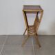 Rattan glass magazine holder