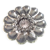 Vintage glass egg serving dish