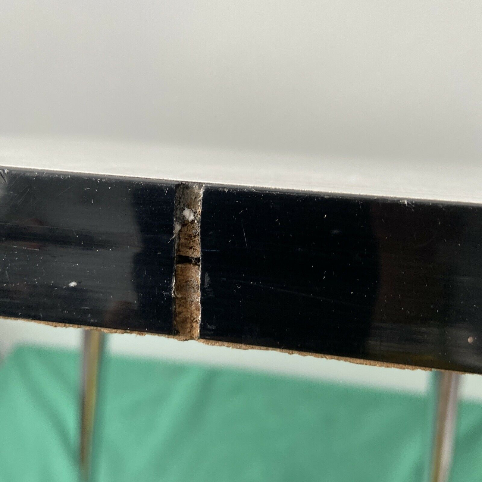 White stool in formica and metal