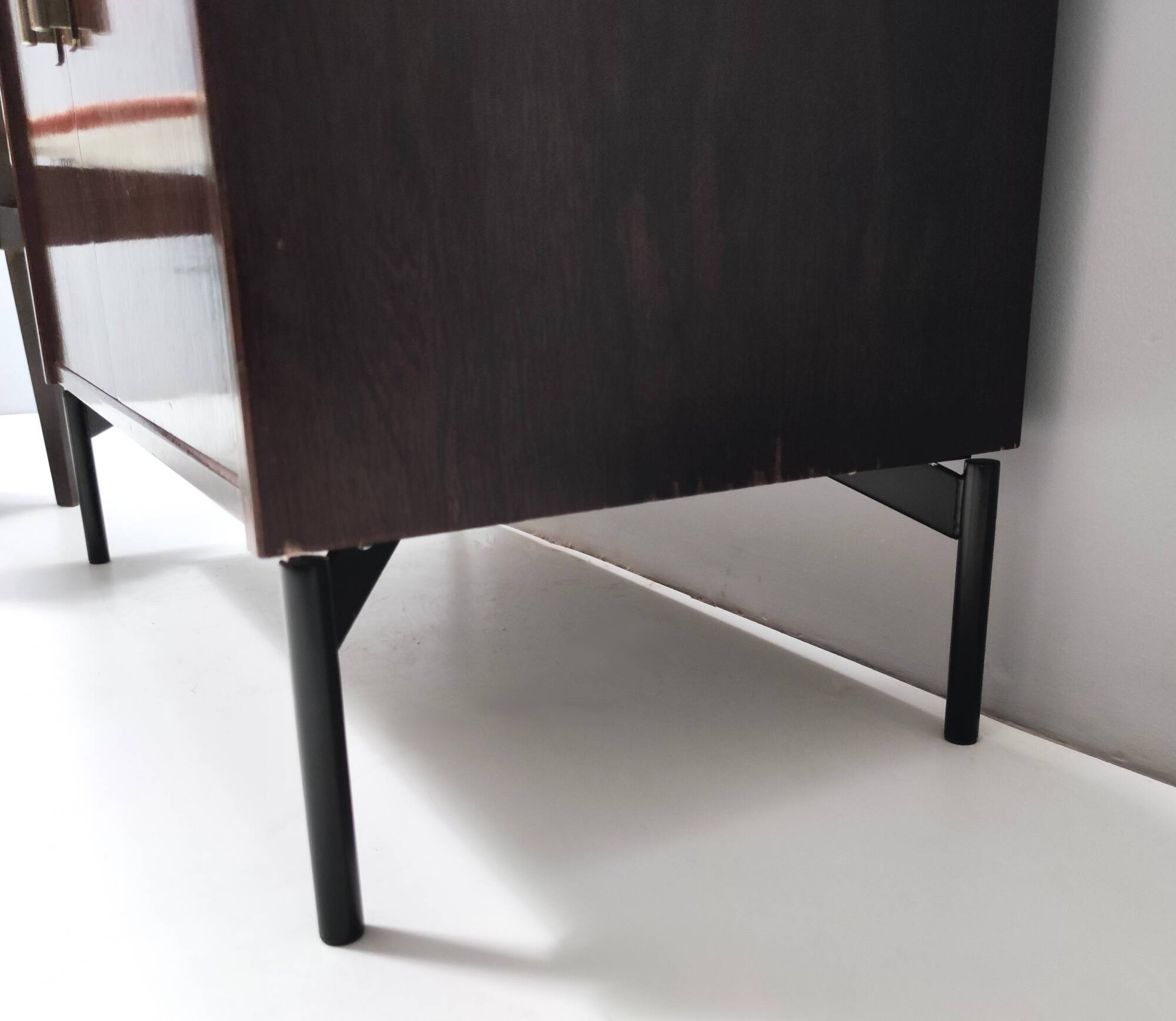 Vintage Walnut Bookshelf and Secretaire by Claudio Salocchi for Sormani, Italy