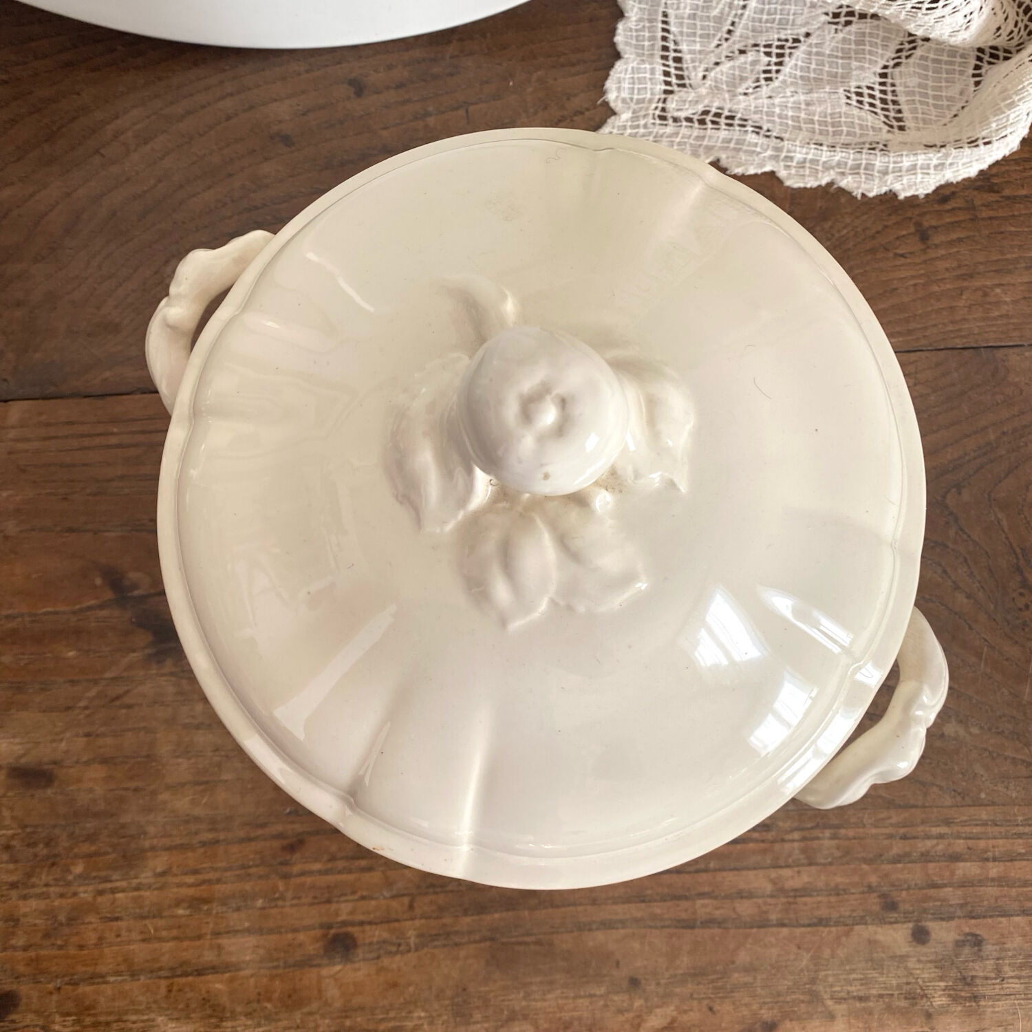 Soupière ancienne en faïence Sarreguemines