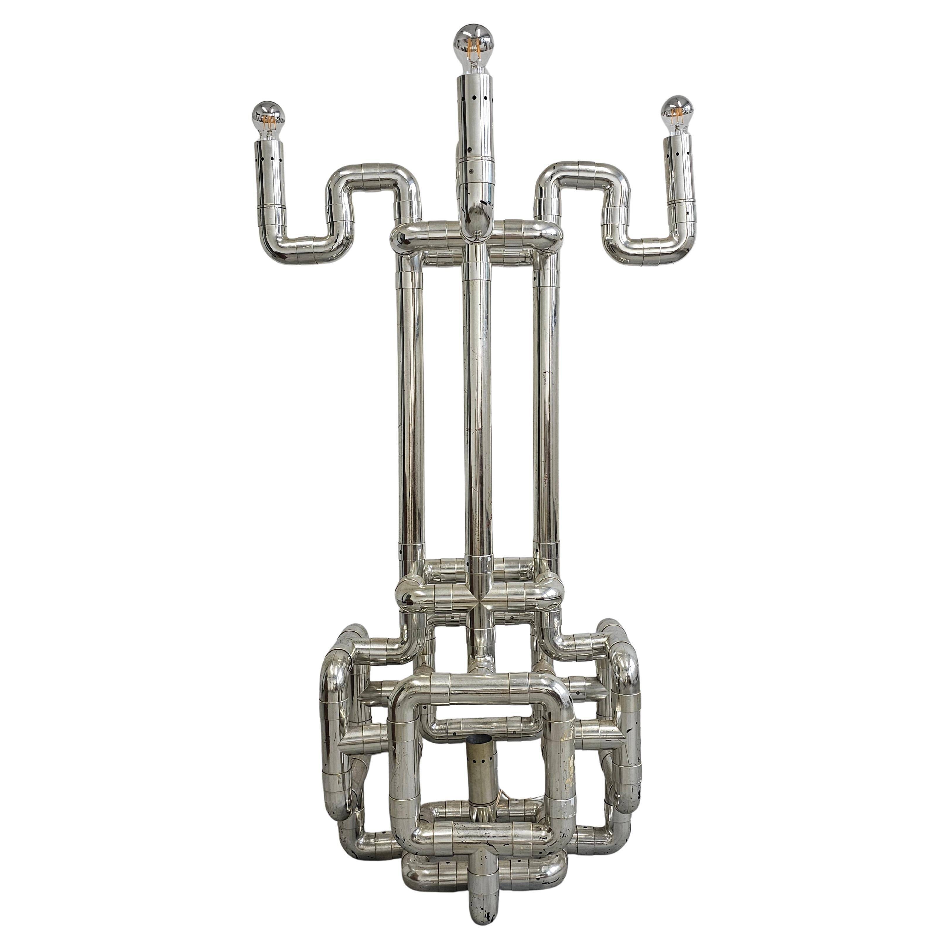 Sculptural floor lamp Space Age Rombo by Gaetano Missaglia