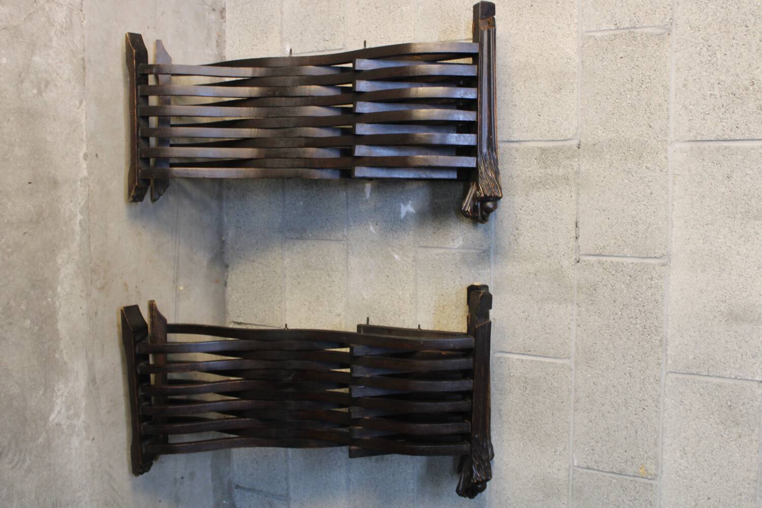 Pair of Antique savonarola folding chairs