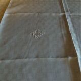 Table linen damask monogram ten napkins tablecloth 200 X 210 cm