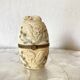 Ivory and brass owl and ermine box